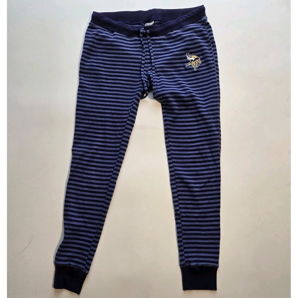 MINNESOTA VIKINGS NFL Women's Sleepwear Pants Large Striped Lounge Pants Draw St